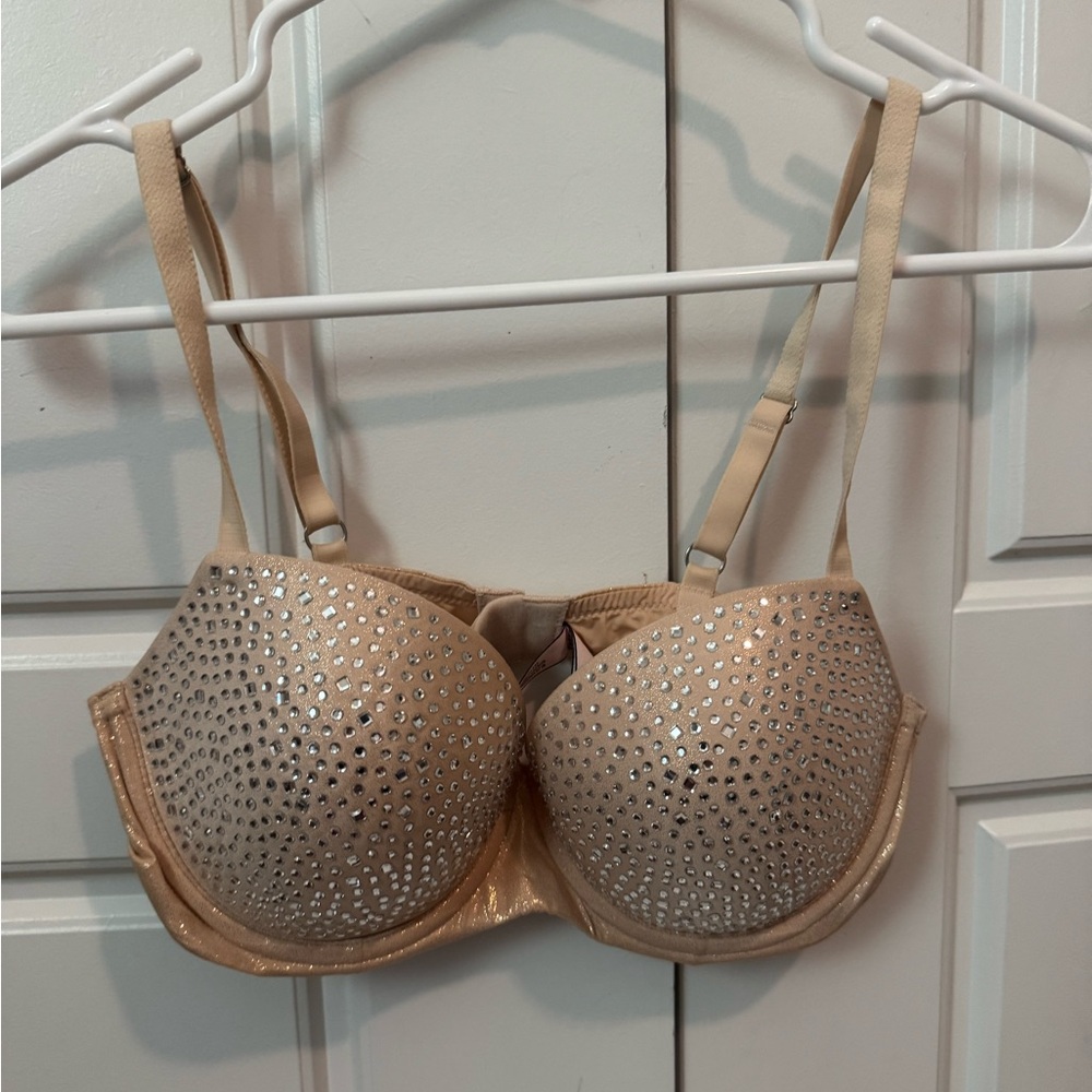 Victoria's Secret Dream Angels Bra with Silver Rhinestones